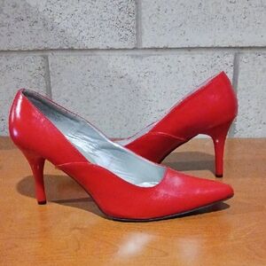 LeDame Crossdresser Red High Heels Mens Size 14D Womens Size 16D